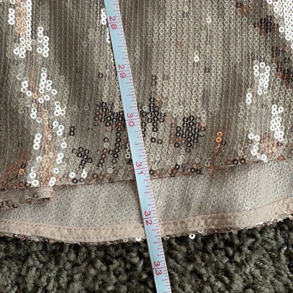 Free People rose gold sequined halter dress, size 2 - Picture 7 of 10